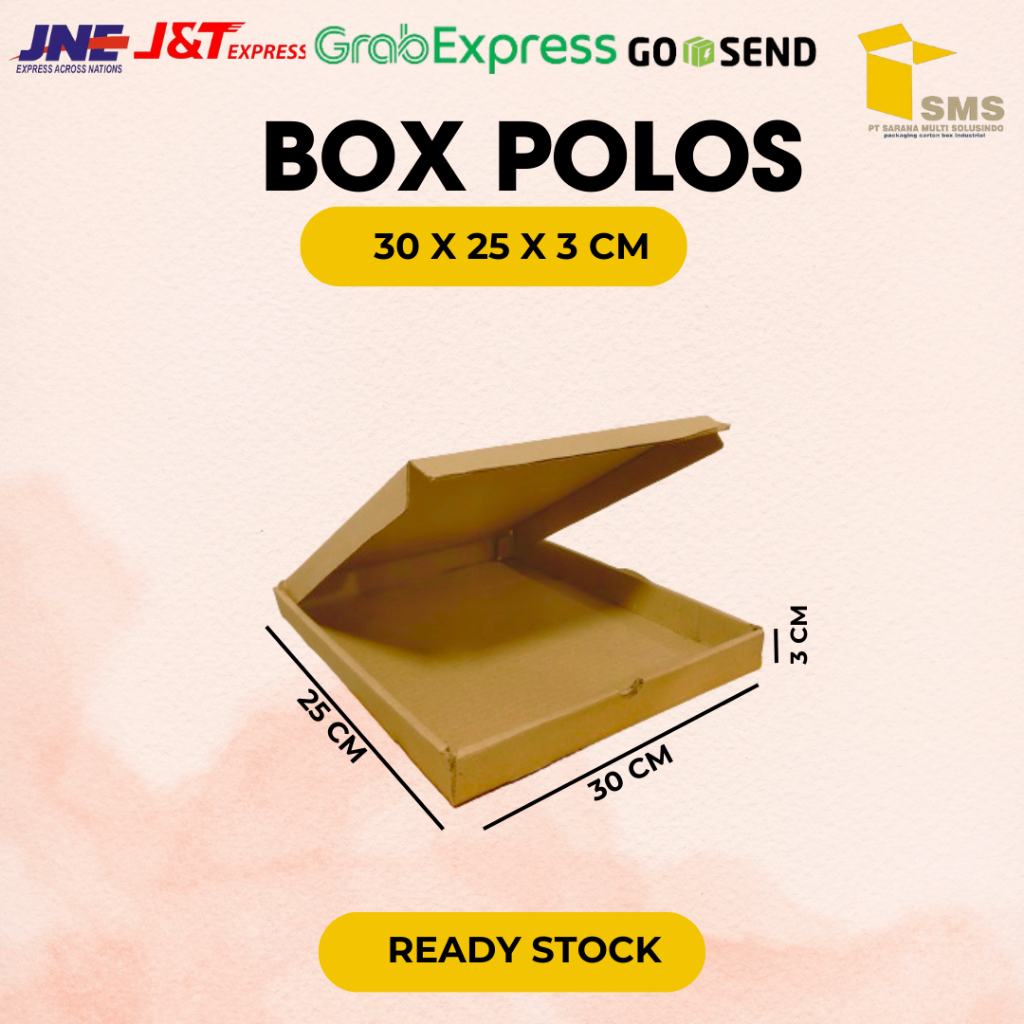 

KARDUS/CARTON BOX POLOS uk 30 x 25 x 3 cm