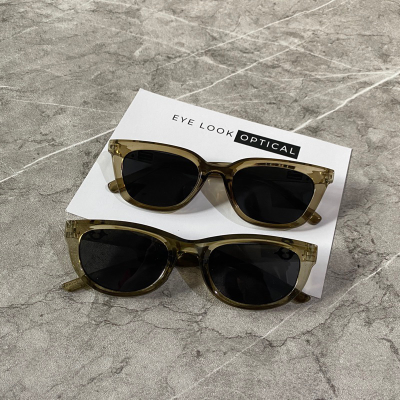 Kacamata transparan dark minus sunglass fashion wanita pria tipe lensa coklat aloragroup