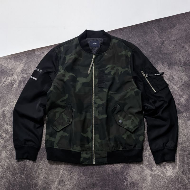 Polham NYC Camouflage Bomber Jacket