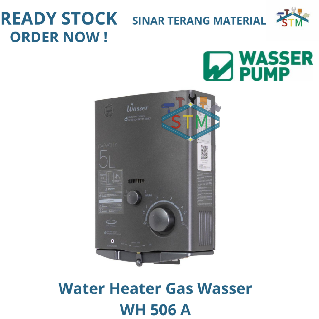 Water Heater Wasser WH-506A / Water Heater Wasser WH 506 A  - Gas LPG