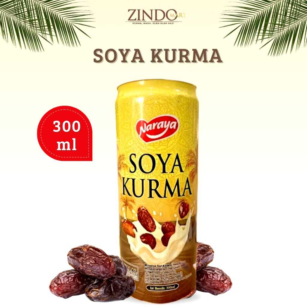 

NARAYA SOYA KURMA 300ML / SUSU KEDELAI RASA KURMA MINUMAN KALENG BERNUTRISI