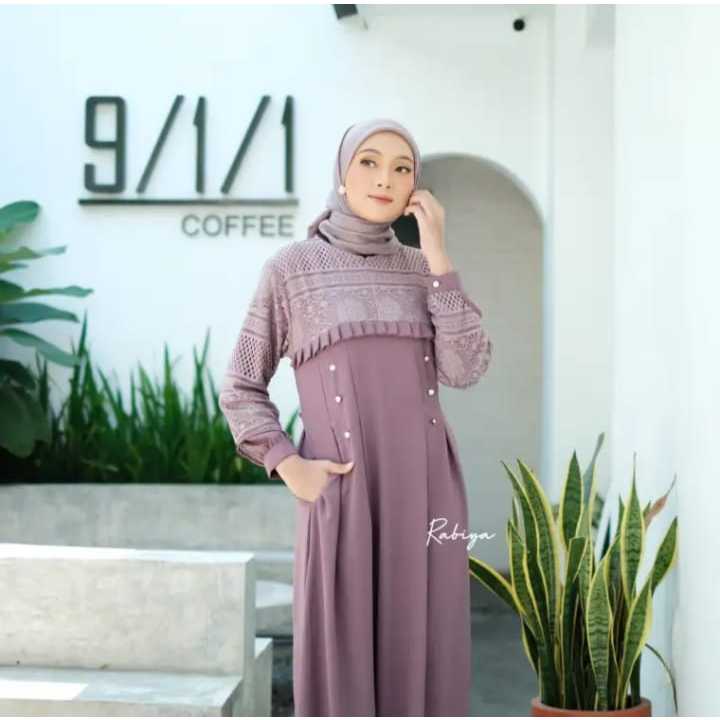 Gamis Brokat Terbaru, Elegan dan Modern untuk Pesta dan Acara Formal Meisya Dress