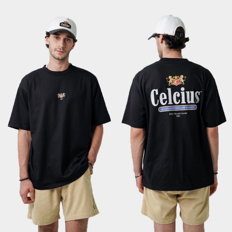 T-shirt Celcius Creative Division Black Cotton Kaos Pria
