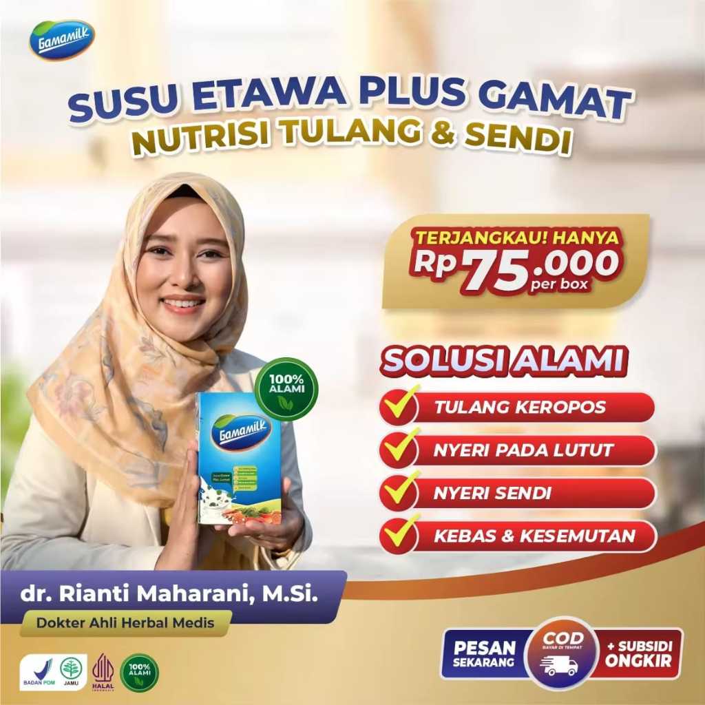 

PROMO !!! (1Box) Susu Etawa Gamamilk - Solusi Masalah Tulang, Nyeri Sendi, Asam Urat dan Rematik