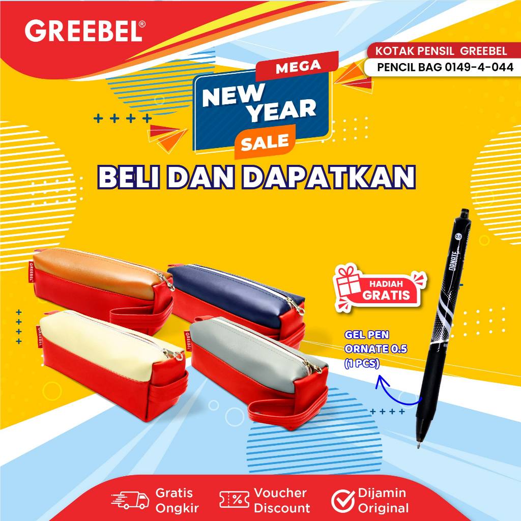 

GREEBEL Kotak Pensil / Tempat Pensil (0149-4-044) / Pencil Case / Pensil Bag Anak Sekolah