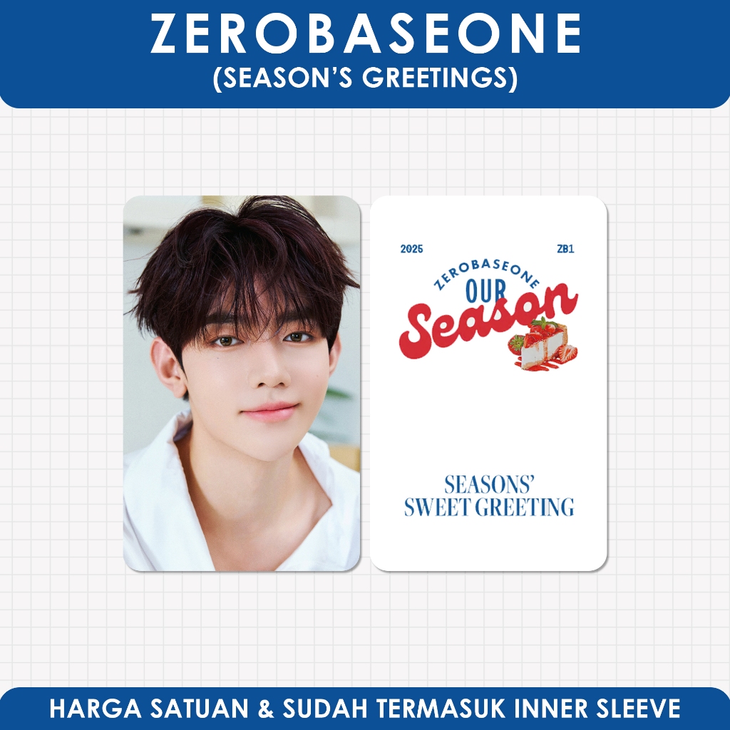 UNOFFICIAL PHOTOCARD ZEROBASEONE SEASON'S GREETINGS PHOTOCARD ZB1