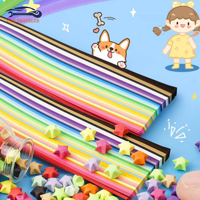 

540pcs Kertas Origami Bintang Diy Berwarna Star Paper Craft Handmade COD