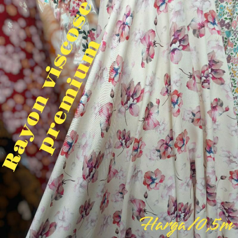 KAIN RAYON VISCOSE MOTIF BUNGA KECIL- KAIN RAYON MOTIF BUNGA KECIL HARGA/0,5M