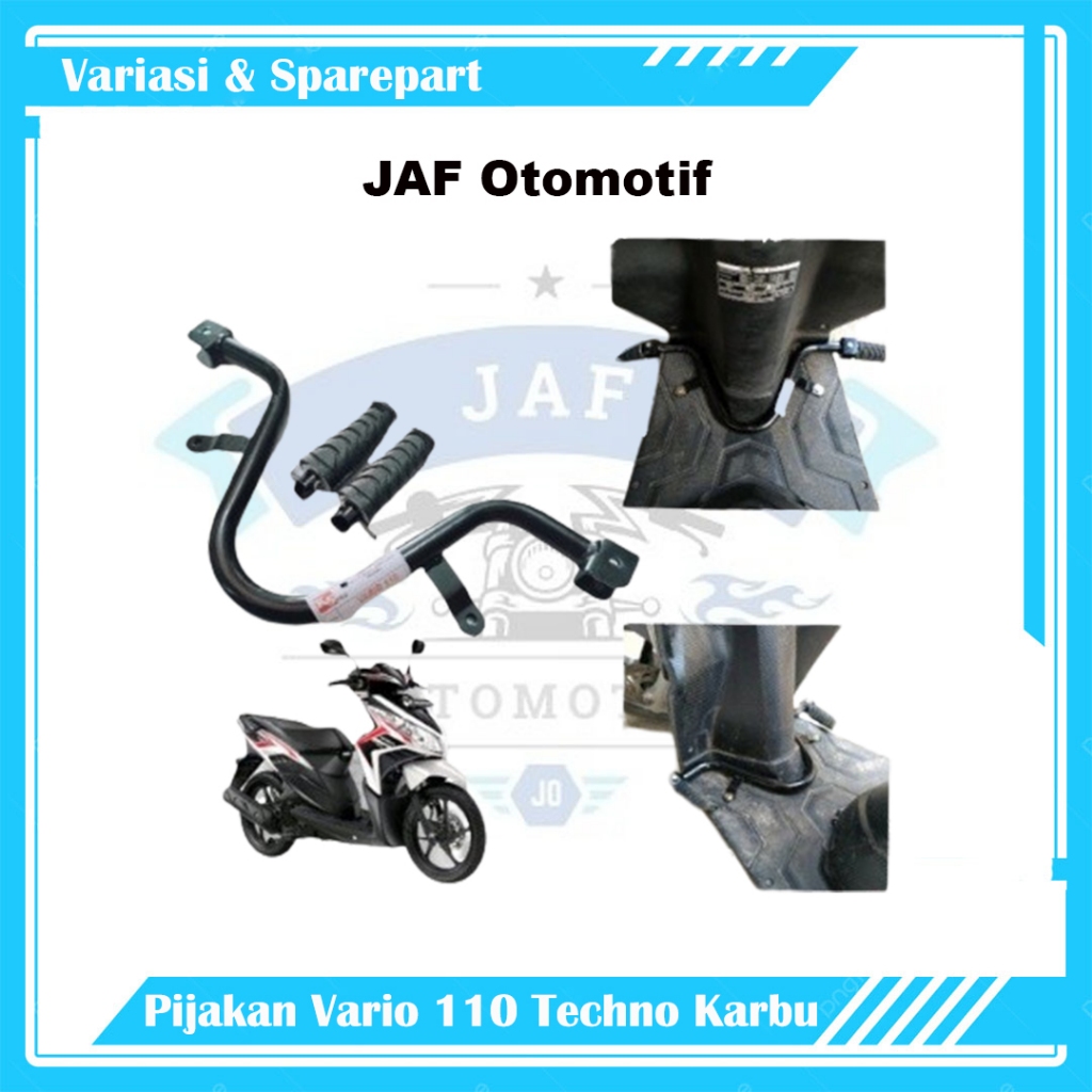JAF Otomotif Footstep Vario 110 Karbu Step Vario 110 Karbu Satu Set High Quality PNP Vario 110 Techn