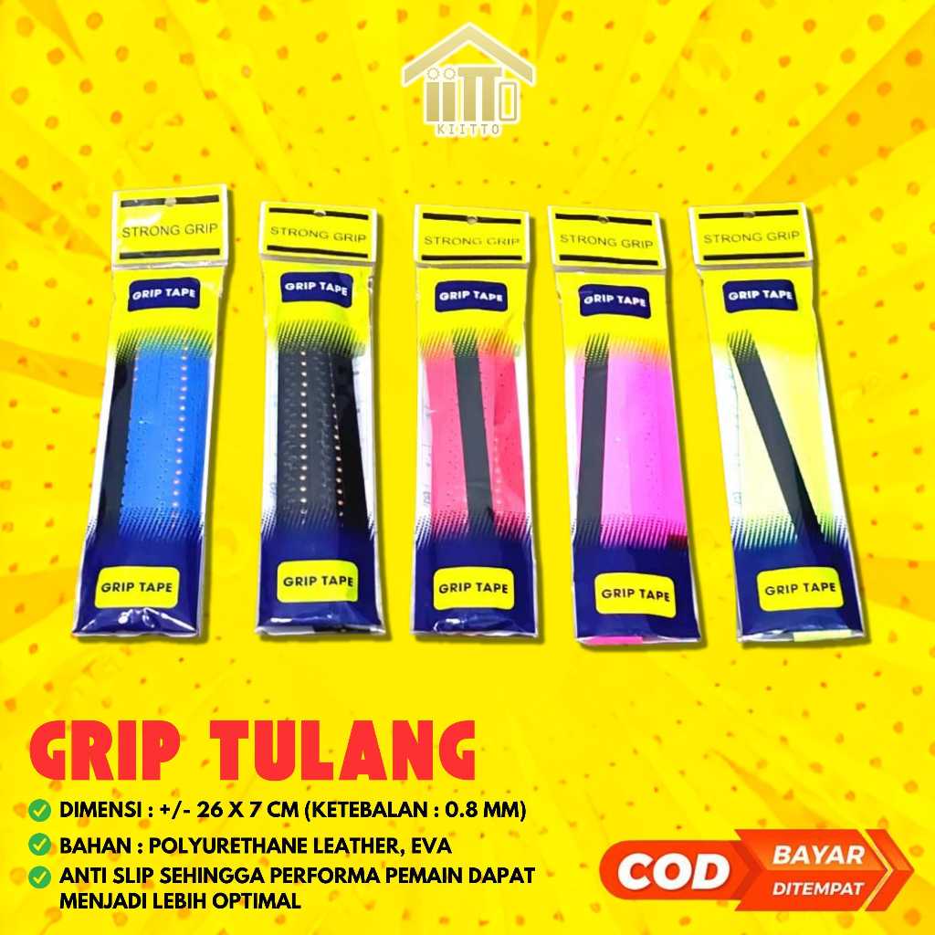 GRIP TULANG RAKET BADMINTON KARET MODEL BINTIK ANTI SLIP / GRIP TULANG RAKET BULU TANGKIS ANTI SLIP 