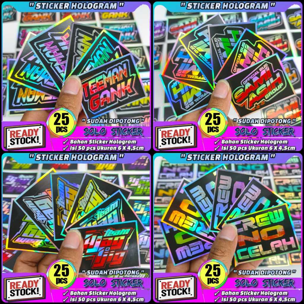 

Sticker Team Ajag Ijig Sami Asih Crew No Celah Teeman Gank Isi 25 pc Stiker Bus Viral Hologram