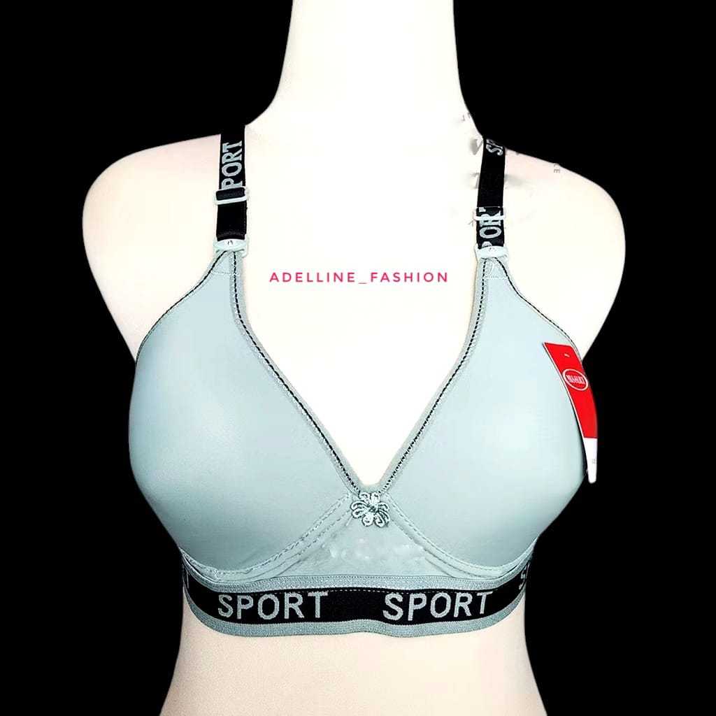 3PCS BRA MISSLILY CUP B MEWAH BRA SPORT MISSLILY PREMIUM BRA TULISAN SPORT BRA 9263