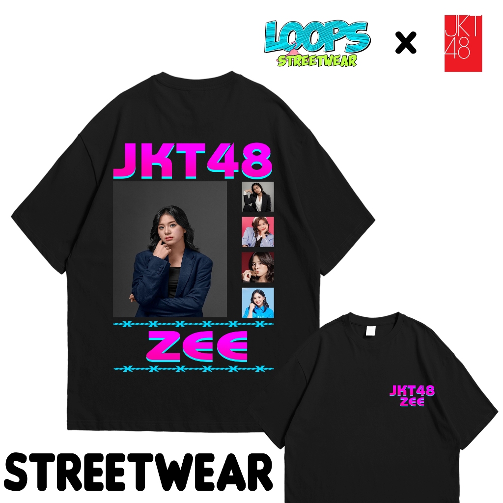 LOOPS X JKT48 - OSHI ZEE - T-SHIRT JKT 48 TERBARU - KAOS JKT 48 KAWAI - KAOS JKT 48 LUCU - KAOS JKT4