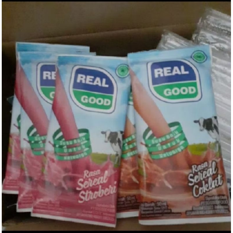 

SUSU REAL GOOD KEMASAN BANTAL 50ml PAKET 10pcs