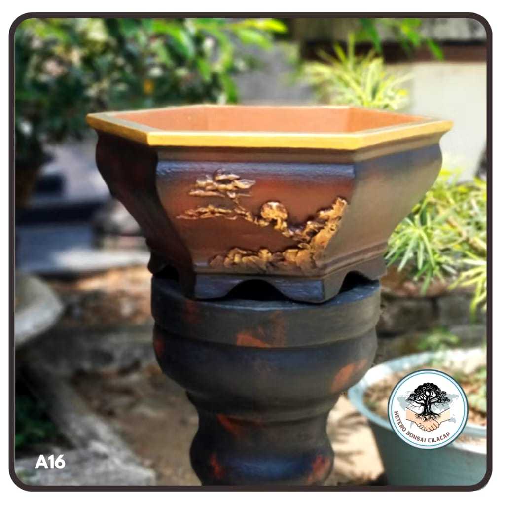 POT BONSAI SEMEN TANAMAN HIAS RELIEF ELEGAN UNIK