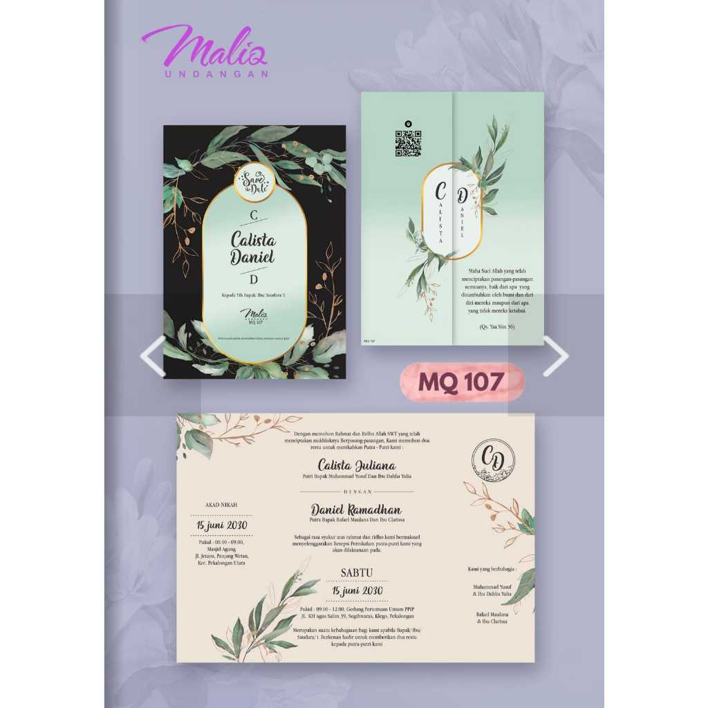 Undangan Maliq Seri 101-103