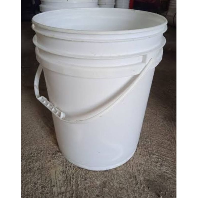 Ember Plastik Bekas Murah 20kgan - 25 kgan bersih Tanpa Tutup Warna Putih Polos Dan Warna Biru Anti 