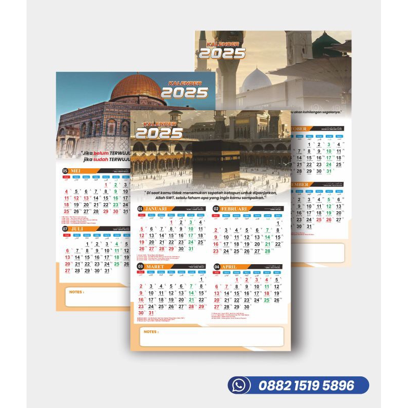 

Kalender Dinding 2025 Custom Foto/Gambar/Tulisan