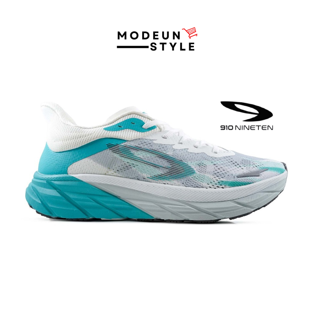 910 FUUTO REVERENGE Putih/Abu-Muda/Turquoise - Sepatu Lari / Fuuto Reverenge 910Nineten