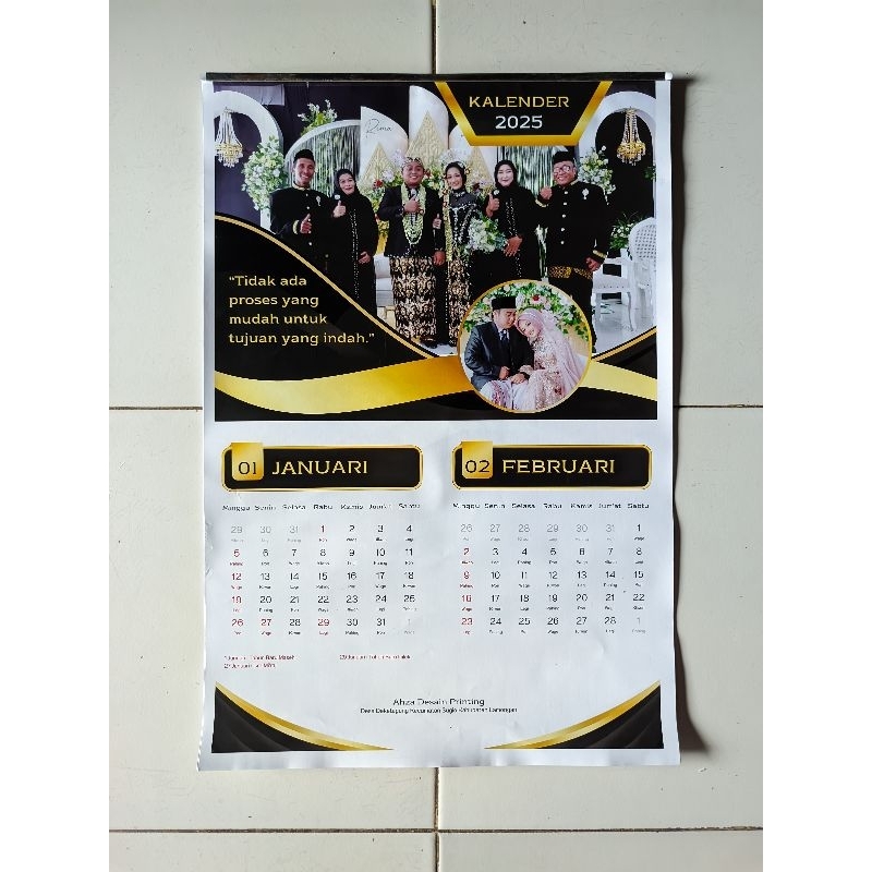 

KALENDER 2025 (UK. 31x48 cm) Bisa Request Foto