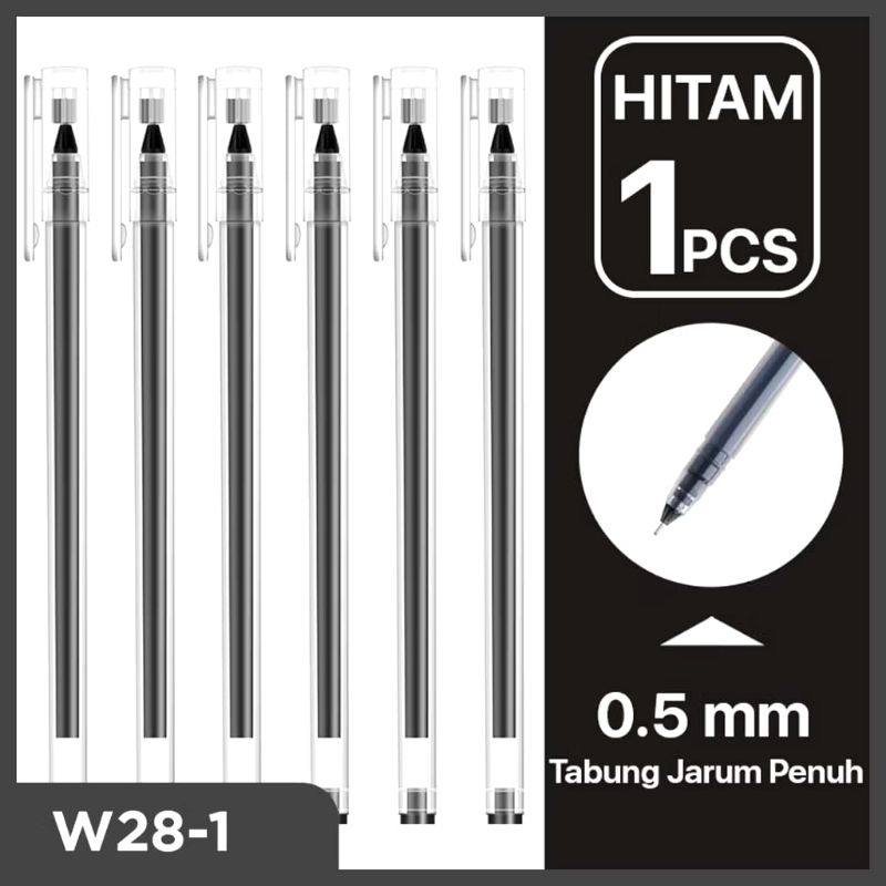 

Pulpen gel 0.5mm tinta cair transparan