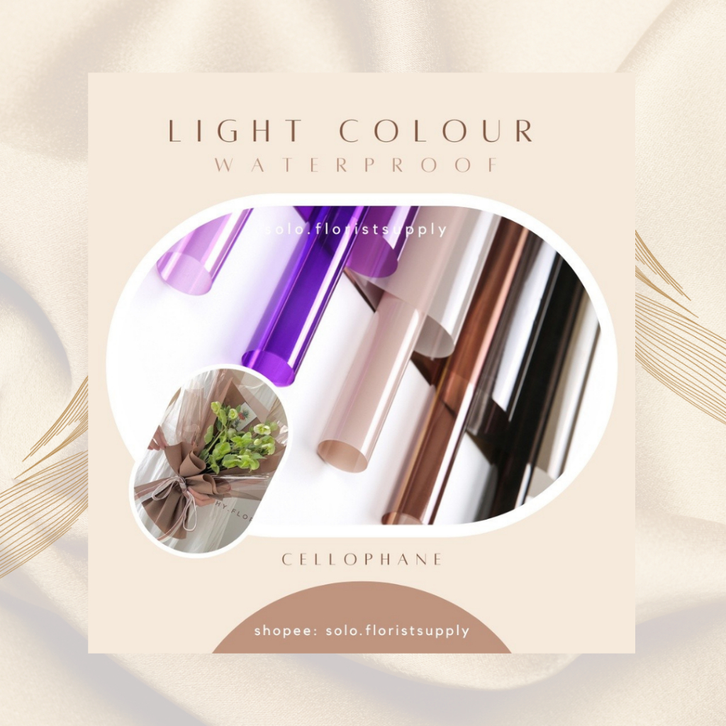 

[TERMURAH] WATERPROOF LIGHT COLOUR CELLOPHANE OPP FLOWER WRAPPING KERTAS TRANSPARAN POLOS WARNA WATERPROOF KERTAS BUKET PEMBUNGKUS BUNGA floral wrapping kertas bouquet buket bunga kertas craft paper polos garis doff matte paper cellophane opp paper