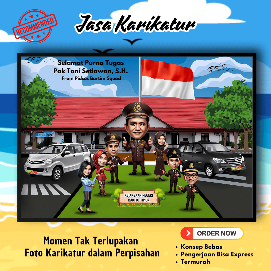 Jasa Edit Foto Karikatur 3D Digital ( Soft File ) | Edit Foto Karikatur Untuk Kenang - Kenangan | Ka