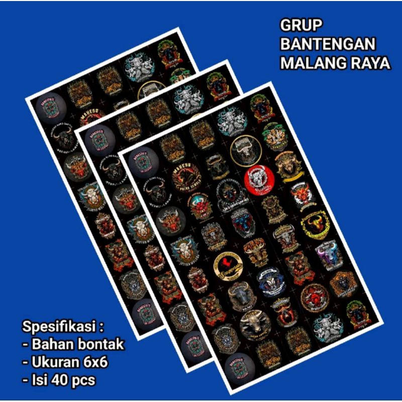 

STIKER BANTENGAN MALANG MURAH 12 ribu dapat 40 pcs