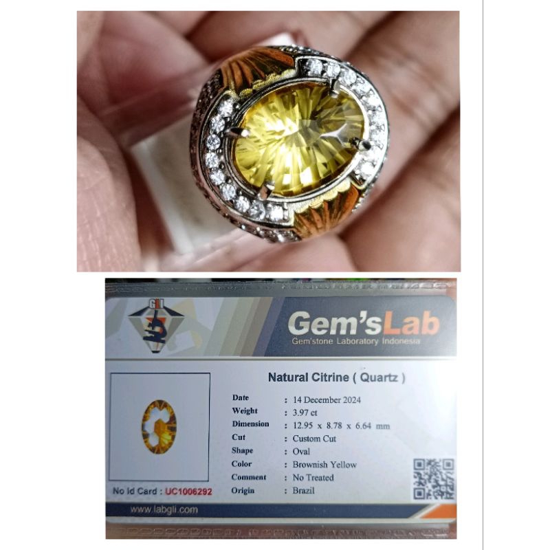 Natural Yellow Citrine Castem Full Cutting