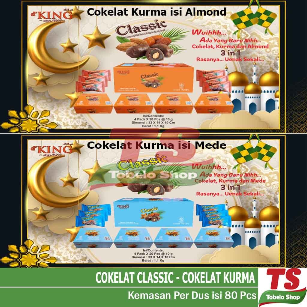 

DKING COKELAT CLASSIC KURMA (DUS) isi 80pcs / COKLAT KURMA