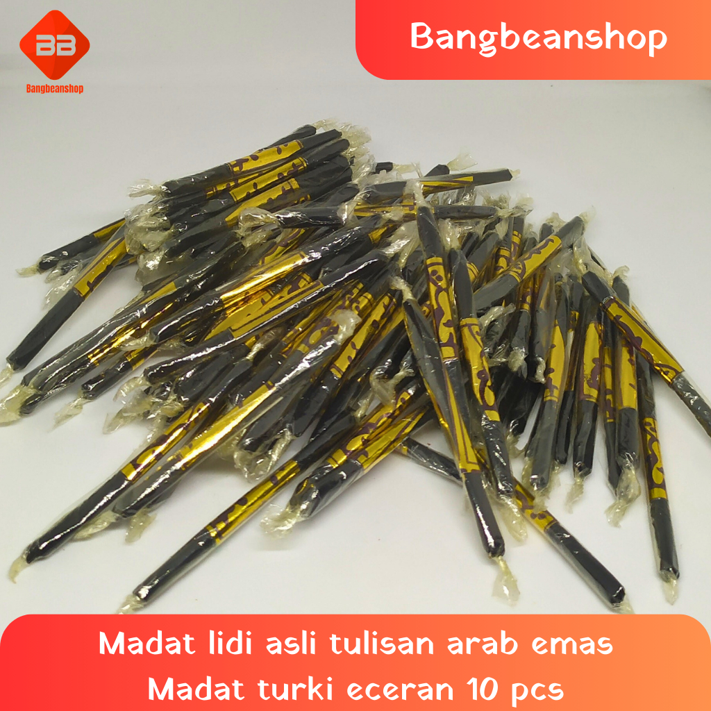 Madat Lidi Asli Tulisan Arab Emas Madat Turki Eceran 10 Pcs