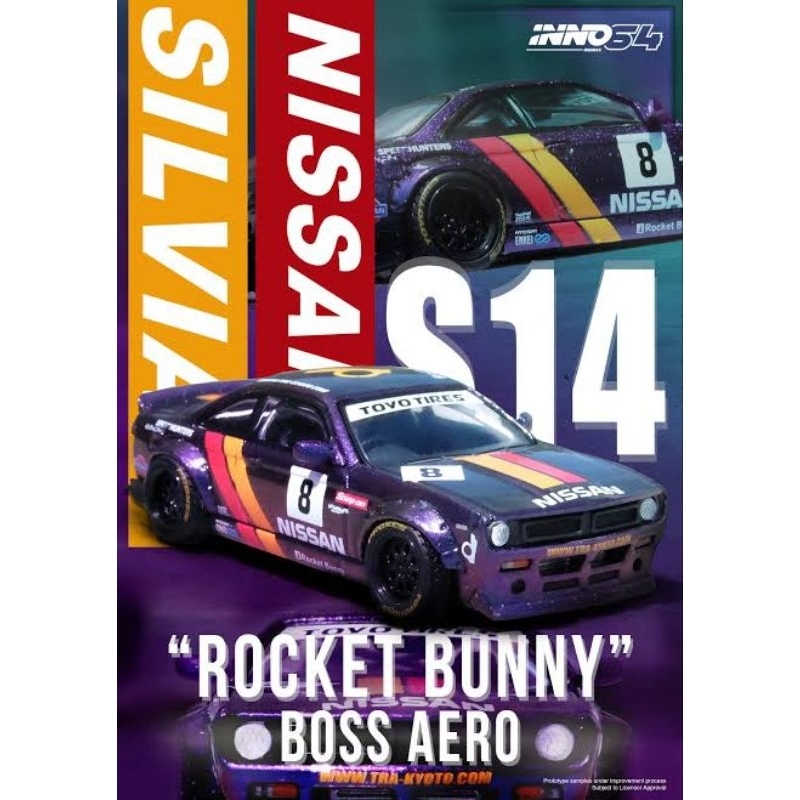 Inno64 Nissan Silvia S14 Boss Rocket Bunny