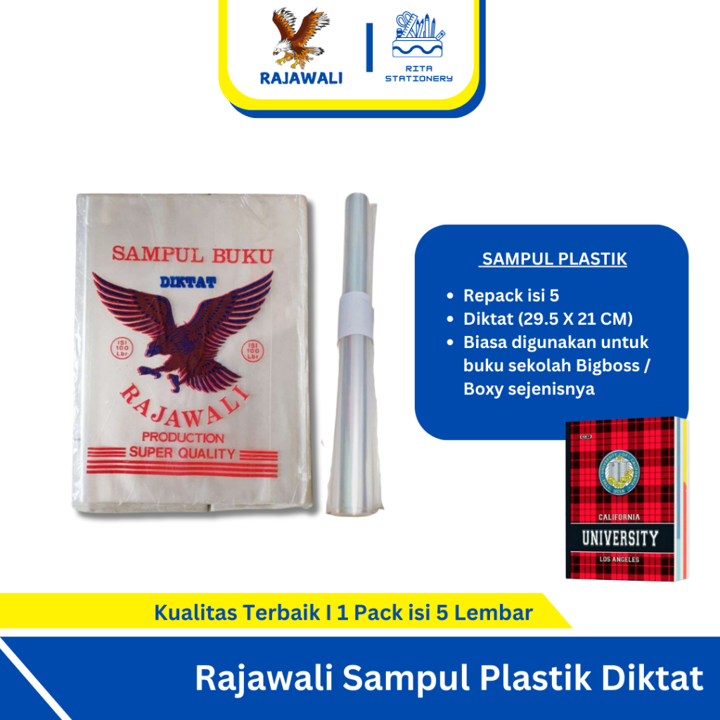 

Sampul Plastik Diktat Campus Rajawali - 1 pack isi 5