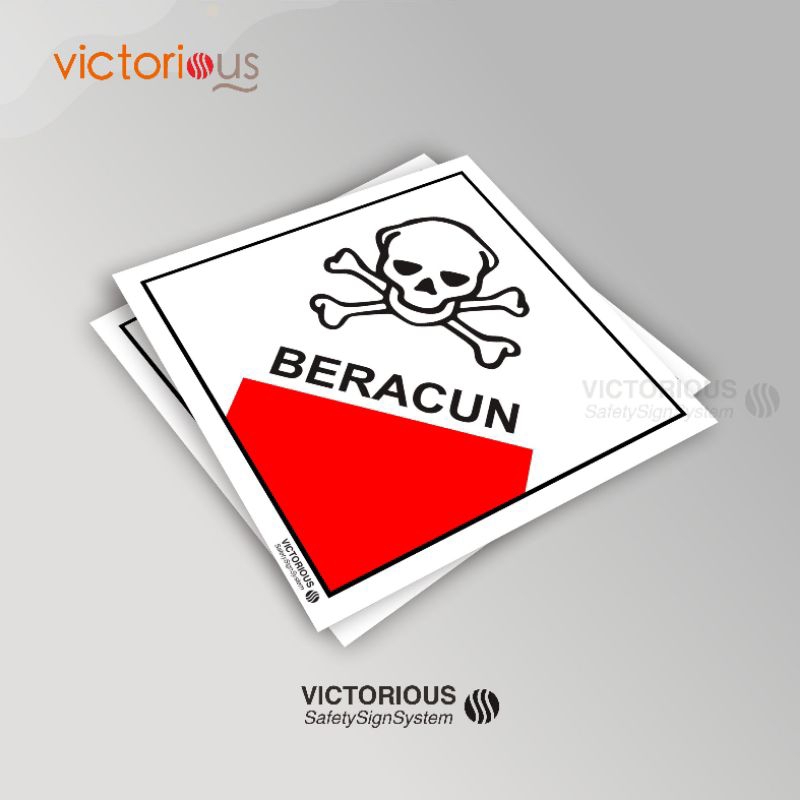 

Sticker Label Limbah B3 Simbol Hazmat Beracun | Hazardous Materials Sticker Sign