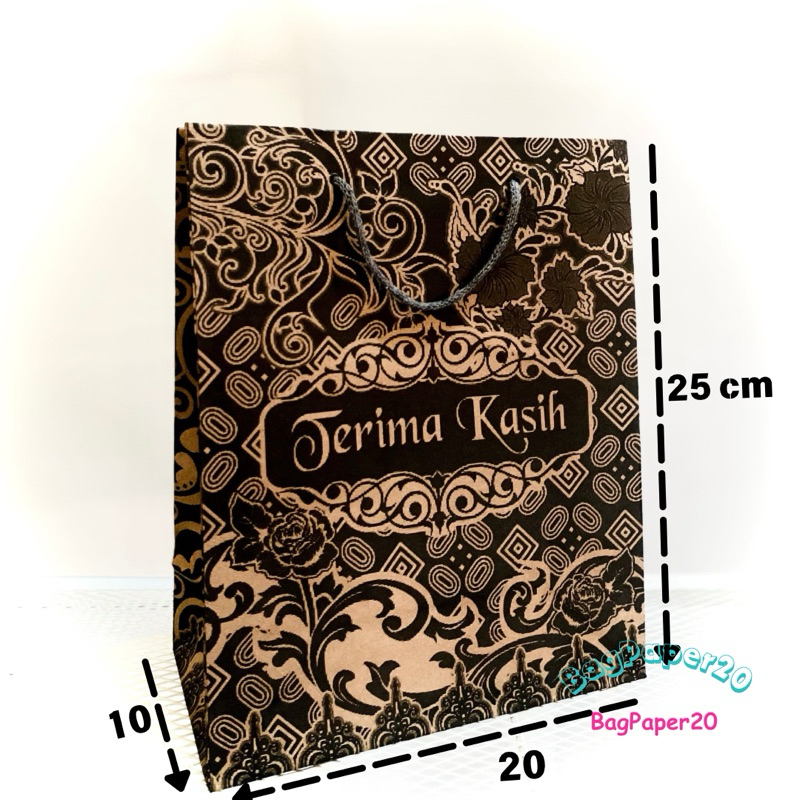 

GROSIR PAPERBAG MOTIF Terimakasih (20x10x25) R6 Premium