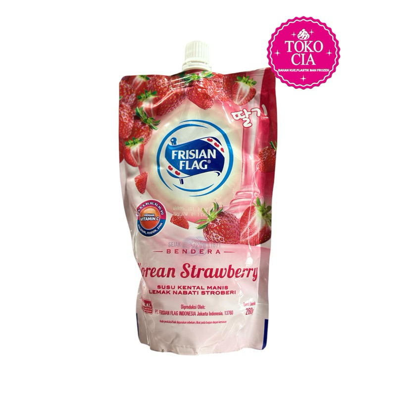 

Frisian Flag Strawberry Bendera Kental Manis 260g