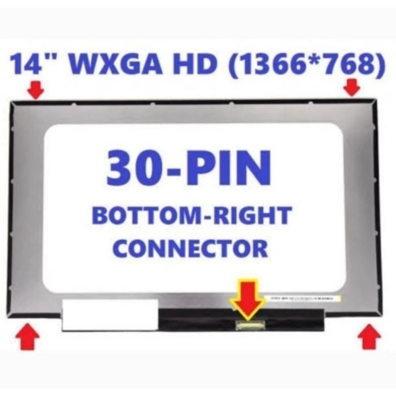 Layar LED LCD Laptop Dell Vostro 14-3000 B140XTN07.2 HD (1366×768)