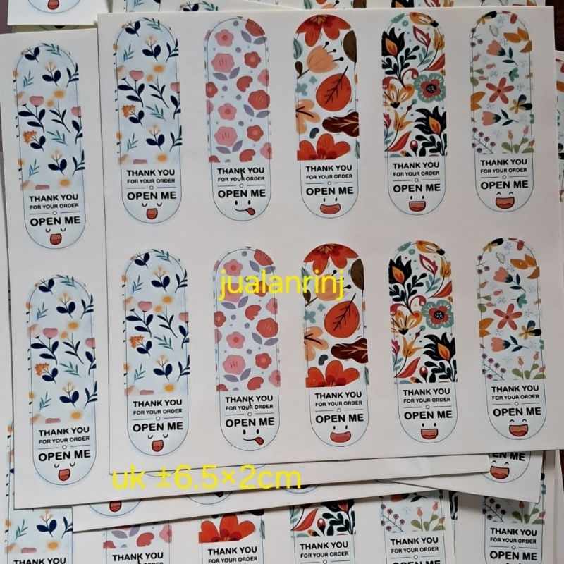 

Stiker kemasan "open me
