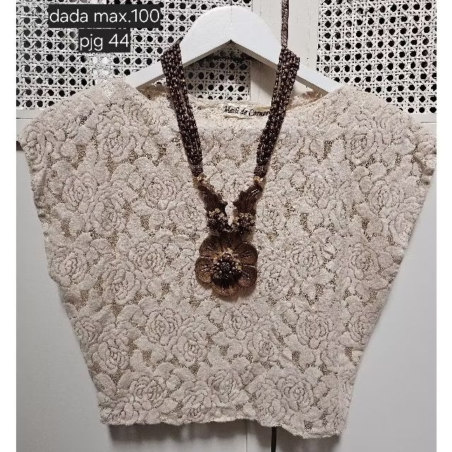 blus brokat crop baju premium atasan blouse wanita