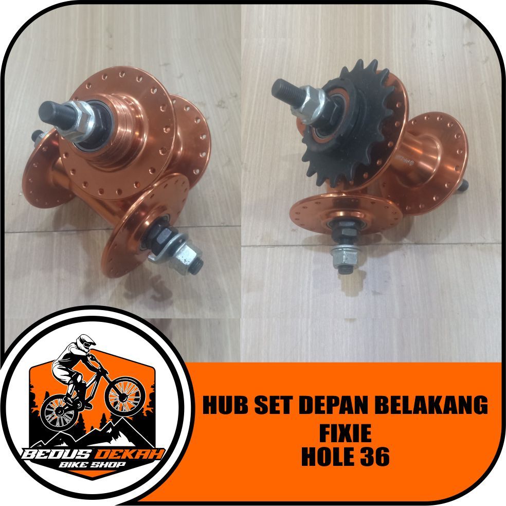 HUB FIXIE HOLE 36 SET DEPAN DAN BELAKANG ALUMUNIUM / HUB FIXIE DOLTRAP