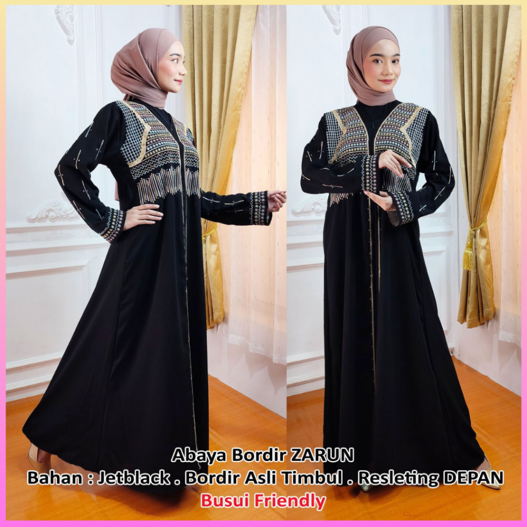 Abaya Bordir Basic Abaya Zaun Kekinian Gamis Bordir Pusat Grosir