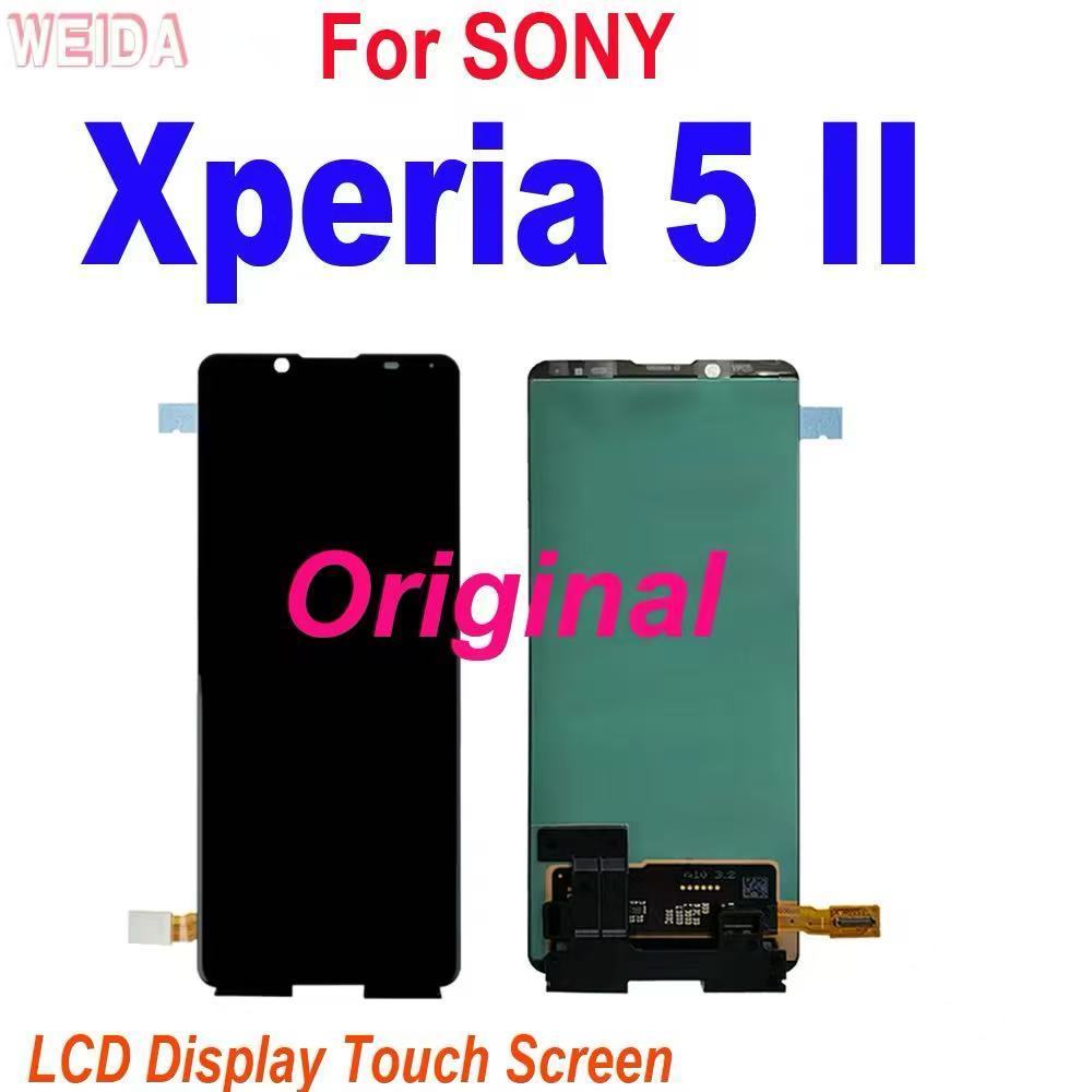 Original amoled For Sony Xperia 5 ii Lcd Screen Display Touch Glass Digitizer Assembly xperia 5ii SO