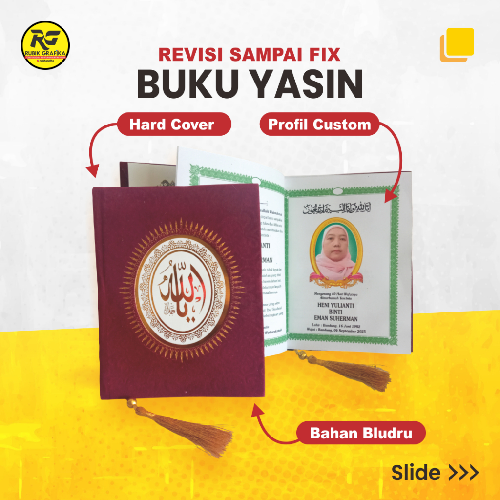 

BUKU YASIN HARD COVER BLUDRU / BUKU YASIN HARD COVER 144 HALAMAN