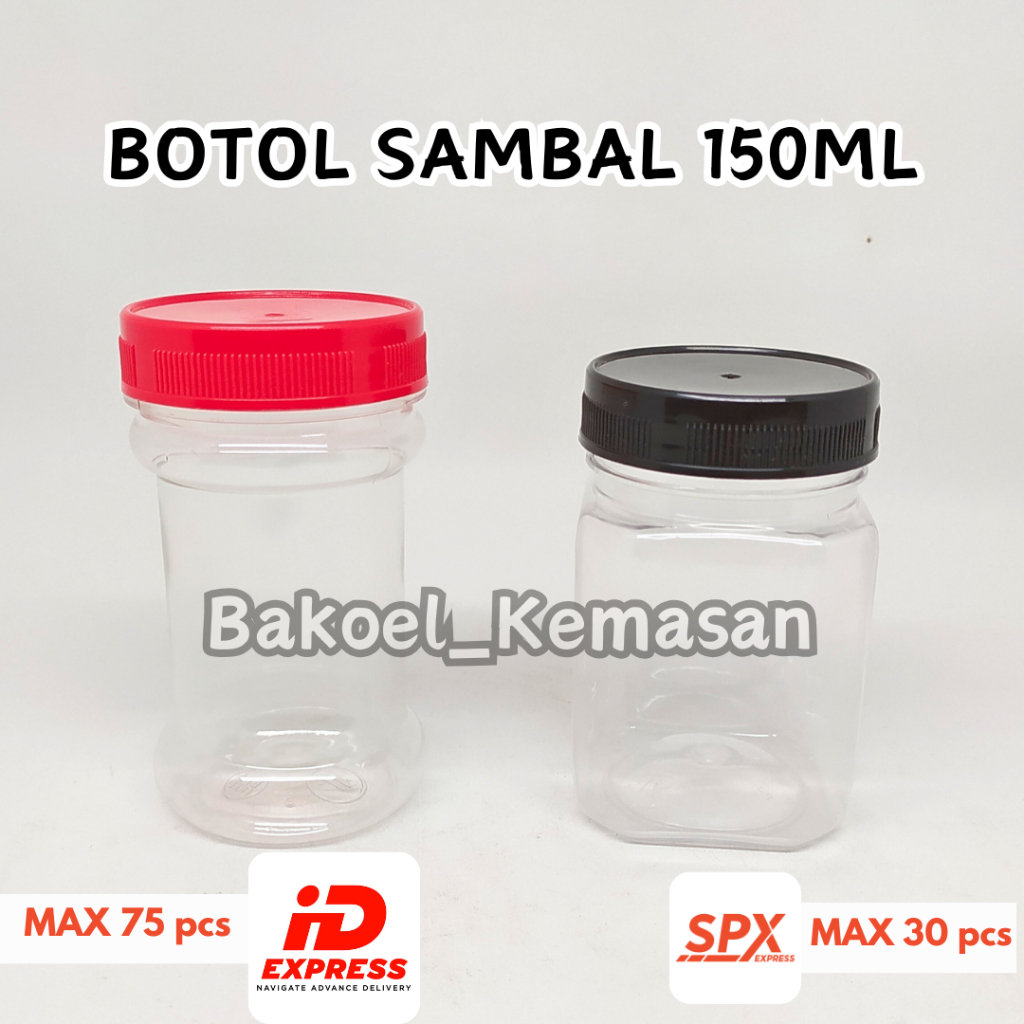 Botol Sambal - Toples Sambal 150ml - Botol sambel PREMIUM