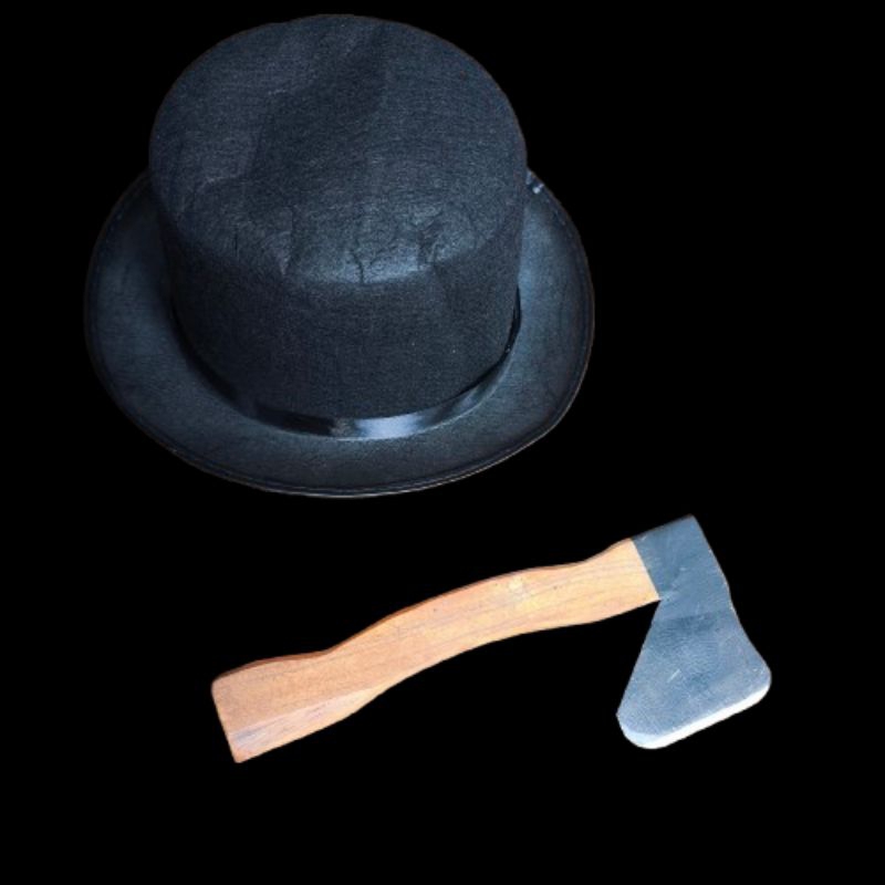 Prop Cosplay Kungfu Hustle Kapak dan Topi Set
