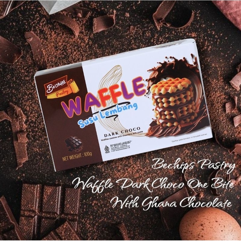 

Bechips Pastry Waffle Susu Lembang Dark Choco