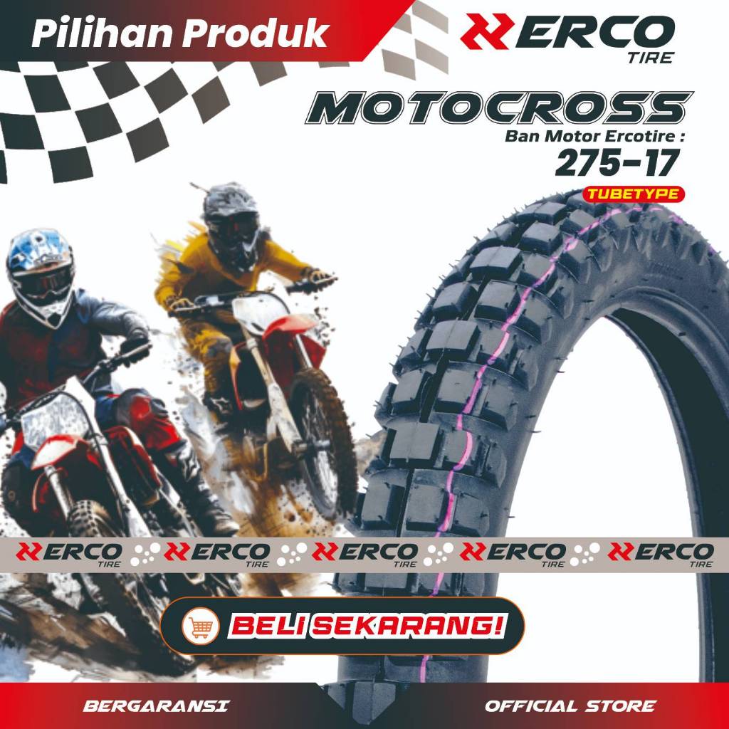 Hermansyah_toba - Erco Tire Ban Luar Non Tubeless Trail Cross 275-17 Ring 17