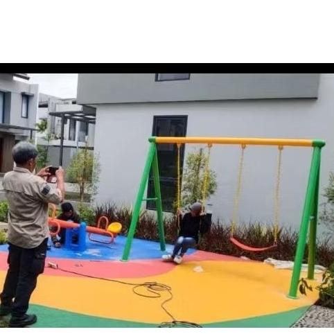 Outdoor Swings ET-2507 Ayunan Besi Import Taman Bermain