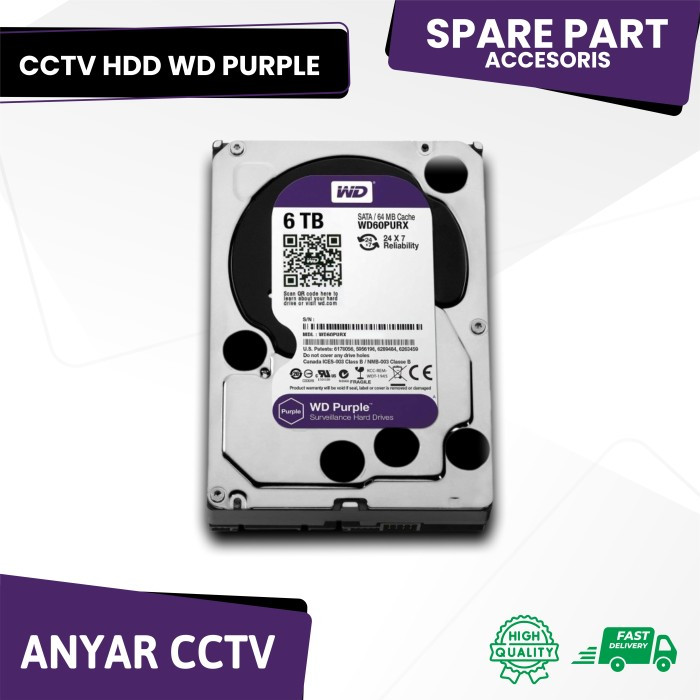 HARDDISK HDD 6TB WD Purple 6TB 6 TB Garansi 1thn Rusak Ganti Baru