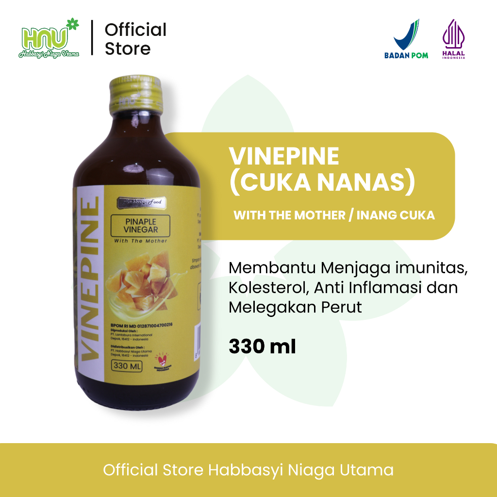 

Habbasyi Niaga Utama - VINEPINE Cuka Nanas isi 330 ml - Membantu Menurunkan Berat Badan dan Anti Inflamasi - 100% Cuka Nanas Murni